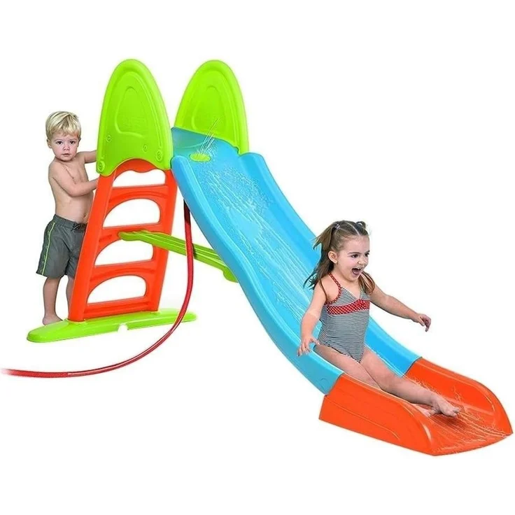 FEBER Famosa 80000009592 - Rutsche mit Wasseranschluss für Jungen und Mädchen von 3 bis 10 Jahren, blau – Bild 1