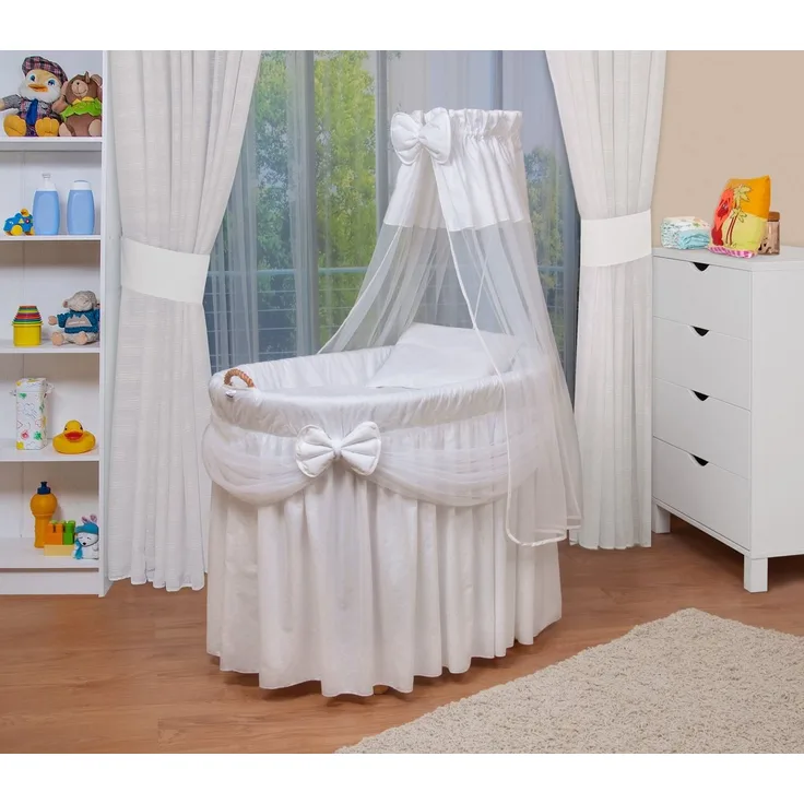 WALDIN Stubenwagen-Set mit Ausstattung, XXL, weiß/weiß