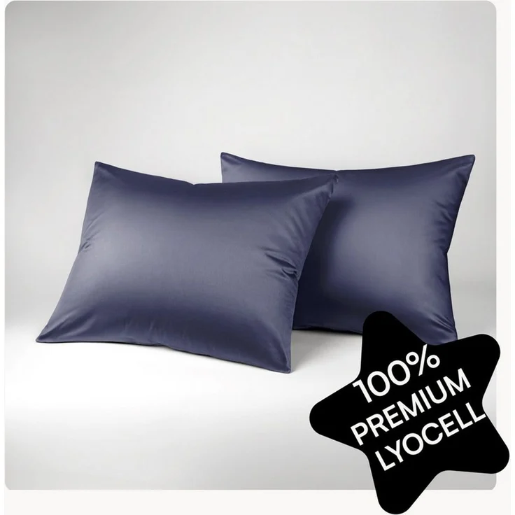 Seralino Kissenbezüge Set aus 100% Lyocell (Tencel) in Gr. 40x80, 80x80, 40x60cm, (2 Stück), besonders weich, schnelltrocknend, atmungsaktiv, aus Eukalyptusfasern – Bild 5