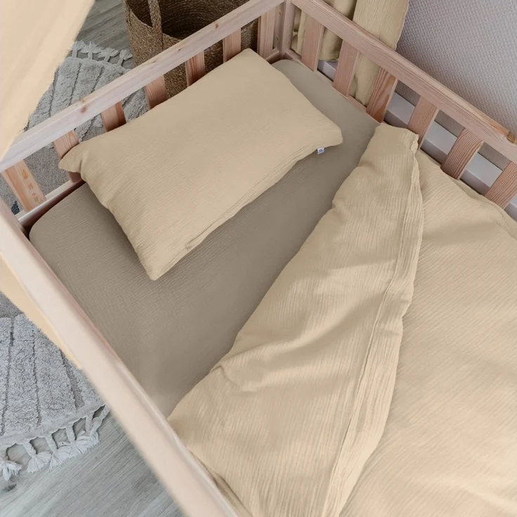 lilimaus Kinderbettwäsche Musselin Bettbezug-Set 100x135 & 135x200 mit Kissenbezug, 1 teilig, butterweich & temperaturausgleichend - Set mit Kissenbezug – Bild 1