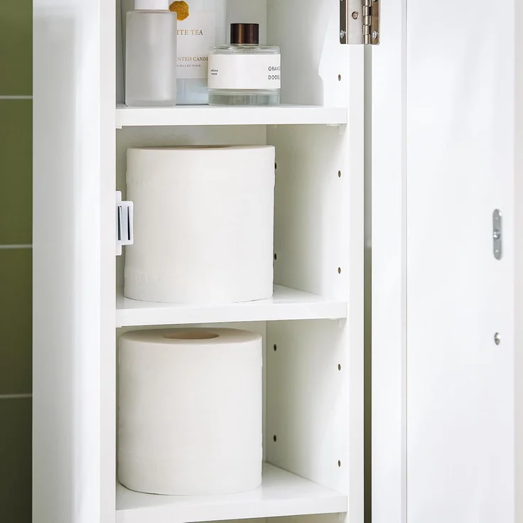Freistehend Toilettenrollenhalter Badregal, FRG177-W – Bild 7