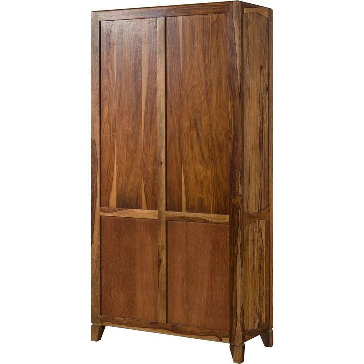 Vitrine Sheesham 100x45x200 braun lackiert ANCONA #135 – Bild 10