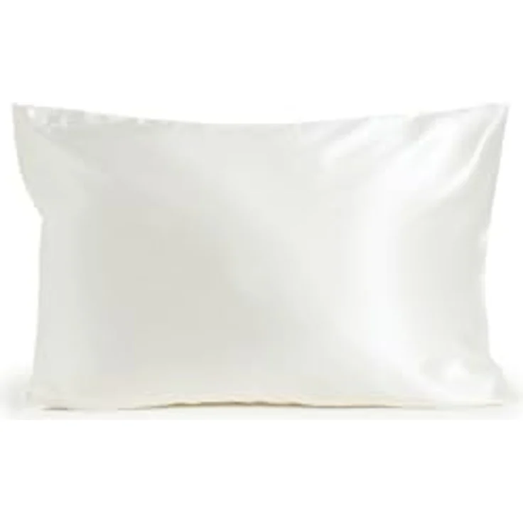 SLIP 22 Momme Seidenkissenbezug 51 x 76cm, 100% Maulbeer Seide, atmungsaktiv, mit Reißverschluss, ideal für Allergiker, Weiß – Bild 4