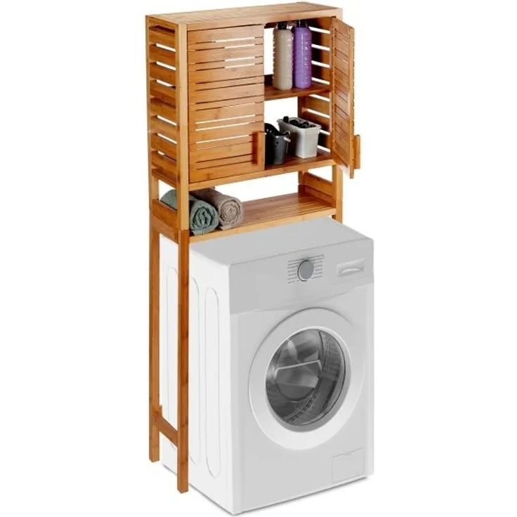 Waschmaschinenschrank Bambus