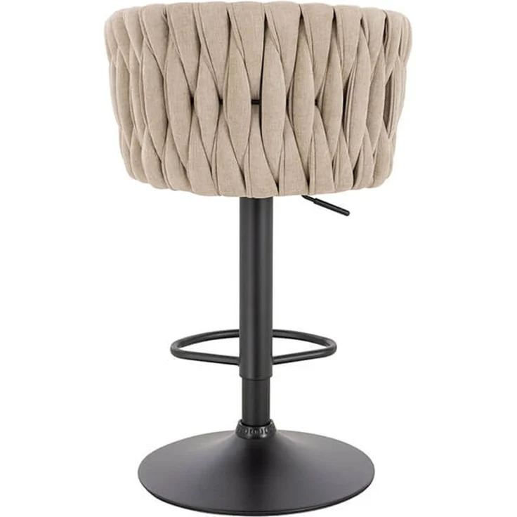 HOME DELUXE Barhocker höhenverstellbar gewebt SAMIR - 1er Set Beige – Bild 8