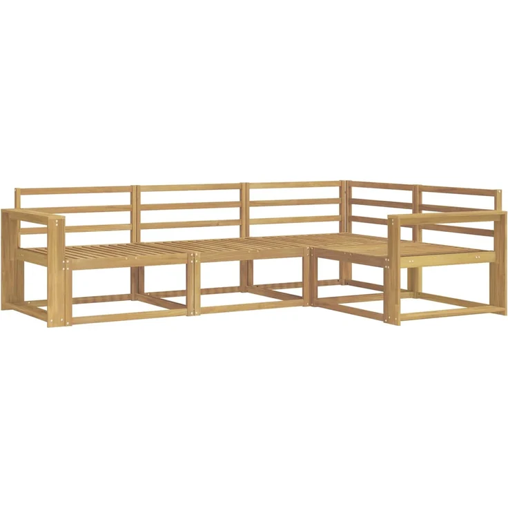 vidaXL Outdoor-Sofagarnitur 4 pcs Weiß 251,5 x 172,5 x 73 cm 3386378 – Bild 2