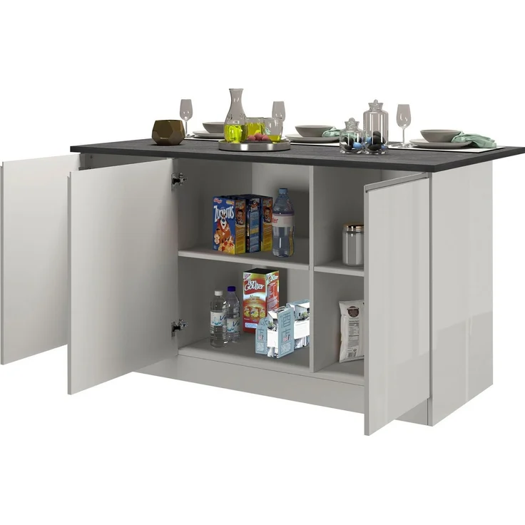 KOCHSTATION Kücheninsel KS-Sole, Kücheninsel, Breite 155 cm, 3 Türen – Bild 2