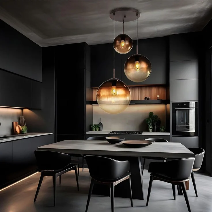 LED Hängeleuchte, amber, 3 Kugeln mit DM 20 - 25 - 30 cm VARUS – Bild 7