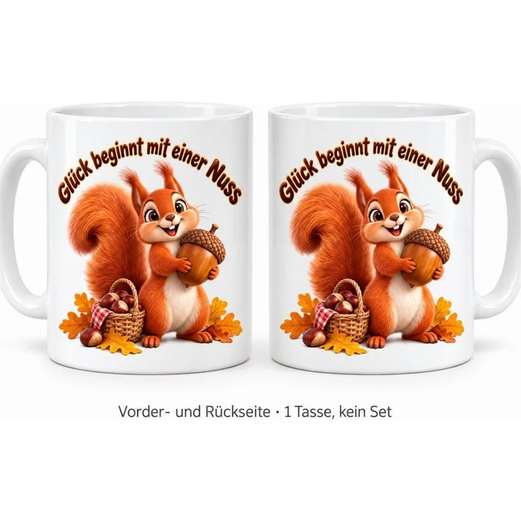 WS-Trend Tasse Herbst Eichhörnchen mit Spruch, Keramik 330 ml, Keramik – Bild 4