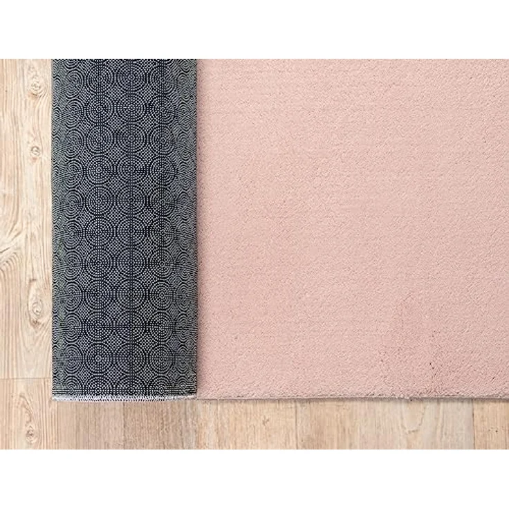 the carpet Relax kuscheliger Kurzflor Teppich, Anti-Rutsch Unterseite, Waschbar bis 30 Grad, Super Soft, Felloptik, Blush, 160x220 cm – Bild 5