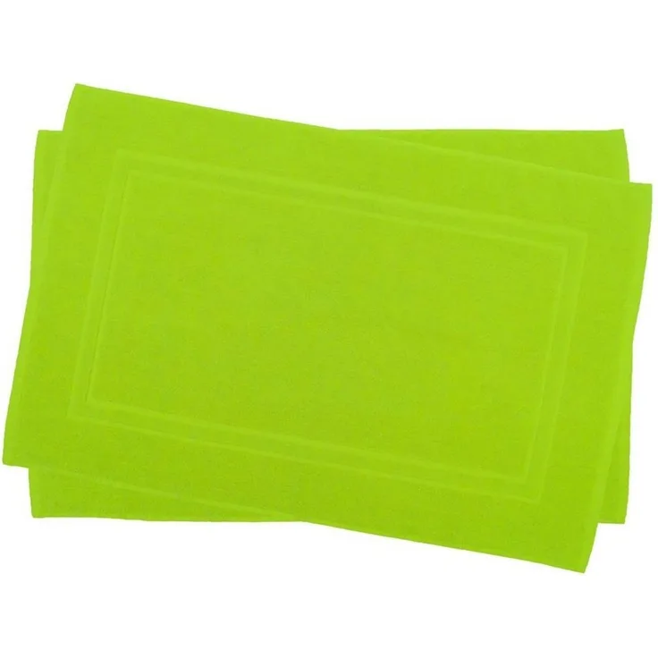 Julie Julsen Badematte 2-Badematte-Apfelgrün-50 x 40 cm, Baumwolle, Doppelrahmen