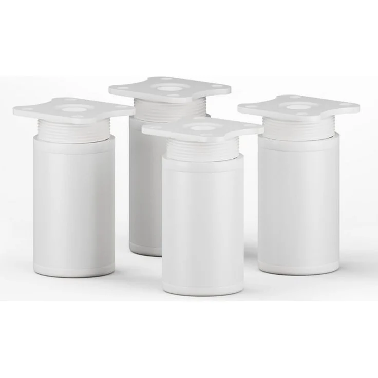 sossai® Möbelfuß Runde Schrankfüße, 4er & 8er Set, höhenverstellbar, (4-St), Farbe: Weiß – Bild 4