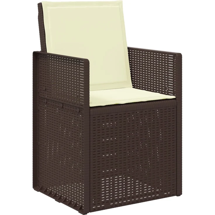 vidaXL Garten Essgruppe 9 stk. 8-Sitzer Braun und Creme PP 3430091 – Bild 6