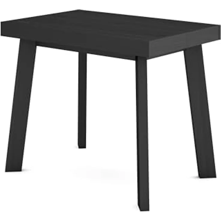 Skraut Home | Ausziehbarertisch | Multifunktionaler ausziehbarer | 300 | Für 14 Gäste | Hölzerne Beine | Moderner Stil | Schwarz – Bild 6