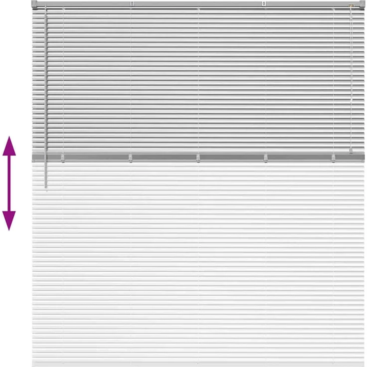 vidaXL Venezianische Jalousie Silber 175 x 160 cm 25 mm Aluminium 42005934 – Bild 12