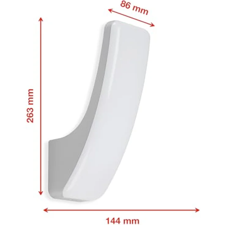 TELEFUNKEN LED Außenwandleuchte, 15 Watt, 1.800 Lumen, 4.000 Kelvin, IP44, silberfarbig, 263x86x144mm (LxBxH) – Bild 4
