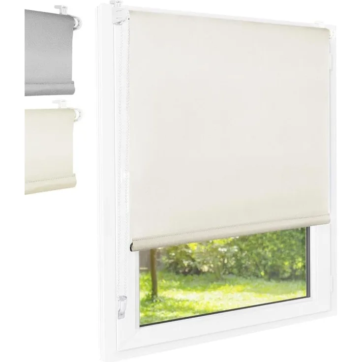 Rollo Blackout creme 55x140 - Höhe (cm): 140, Breite (cm): 55, Farbe: Creme