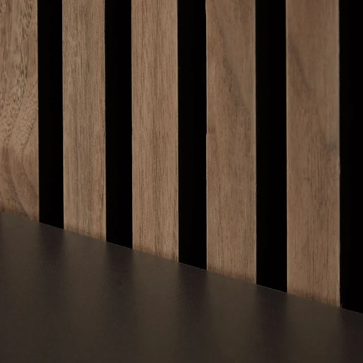 Akustikpaneele Holz 60 x 60 cm 2 Paneele Braun Wandpaneele Deckenpaneele 3D Wandpaneel Wandverkleidung Dekorpaneel – Bild 5
