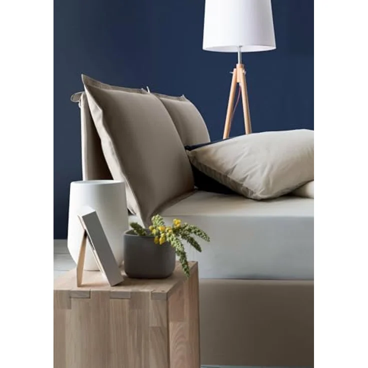 Talamo Italia - Doppelbett Denise, Bettkasten mit Stoffbezug, 100 % Made in Italy, Öffnung vorne, inklusive Matratze 160 x 190 cm, Taupe – Bild 6