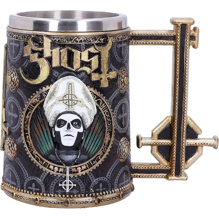 Nemesis Now B4857P9 Bierkrug, Ghost Gold Meliora, Kunstharz mit Edelstahl