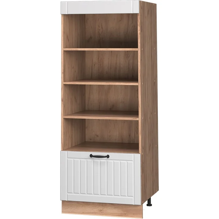 Küchenregal Fame-Line Weiß Landhaus/Goldkraft Eiche 60 cm Vicco – Bild 1
