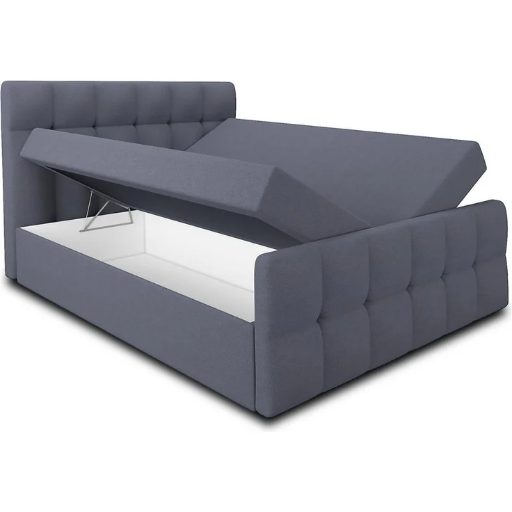 A&J MöbelLand Boxspringbett BERG mit 2 Bettkästen und Topper. – Bild 2