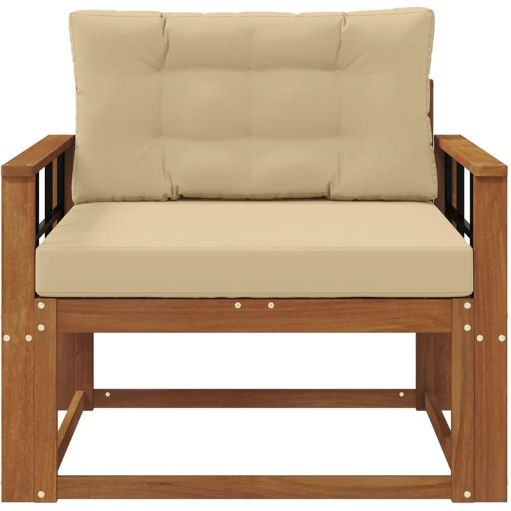 vidaXL Outdoor Mittelsofa Massivholz Akazie Natur 3436280 – Bild 2