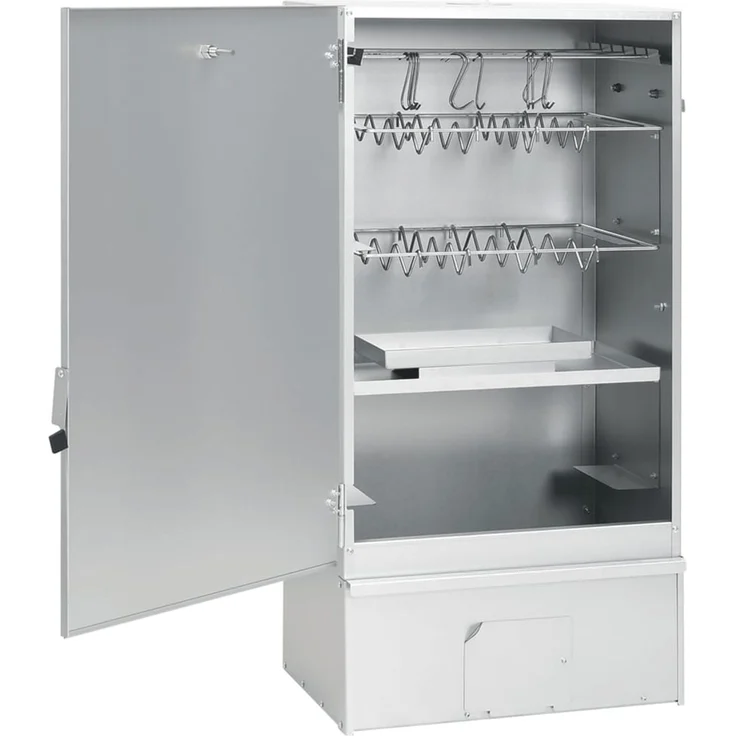 vidaXL Räucherofen mit Kaltrauchgenerator, Verzinkter Stahl, 44,5 x 29 x 83 cm, 15.57 kg, ohne Glasfenster – Bild 6