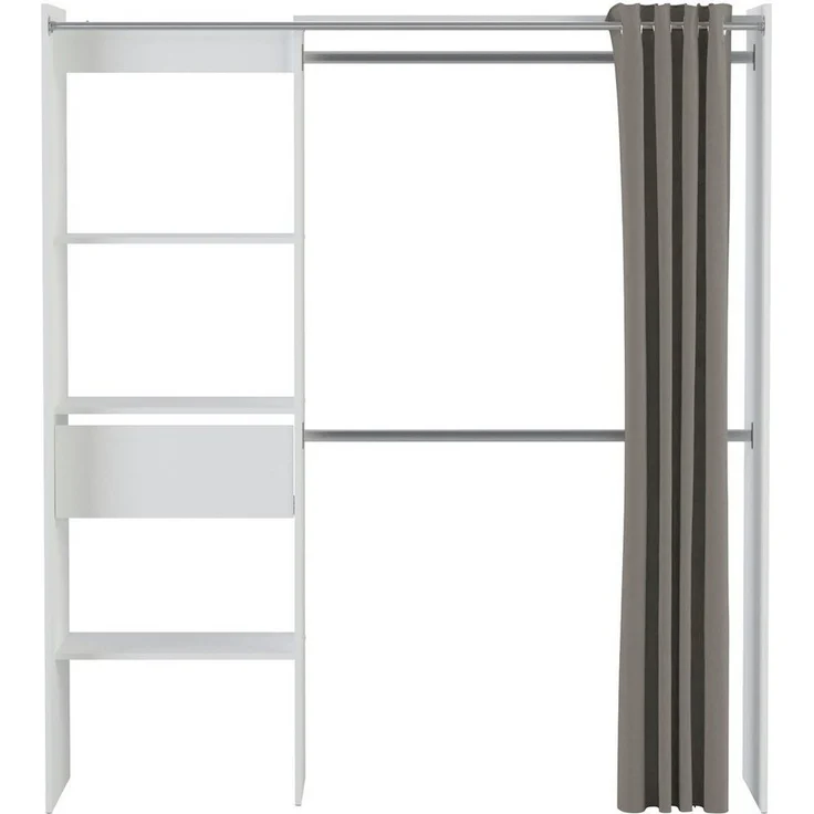 Demeyere GROUP Vorhang-Schrank Chicago variabel in der Breite ca. 114 - 167cm, viel Stauraum und Ablagefläche – Bild 2