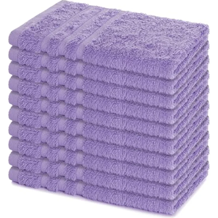 Lavea Gästehandtücher 30x50 cm, 10er Set Gästehandtuch, Elena-Frottee Handtuch, Gästetuch, (Set, 10-St), 500 g/m² Frottier, weich & saugstark, pflegeleicht – Bild 1
