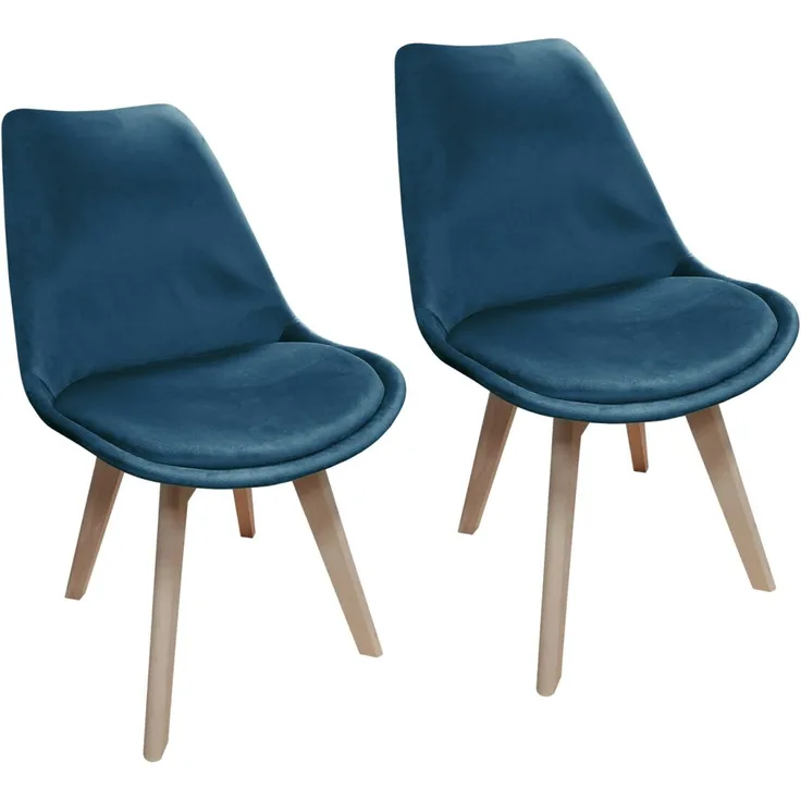HTI-Living Atlanta Velvet Blau Stuhl