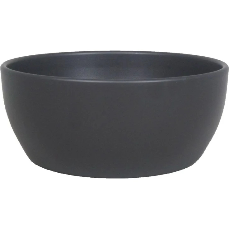 INNA-Glas Pflanzschale Keramik Pflanzenschale, Ø24,5cm, 9,5cm, anthrazit, matt – Bild 2