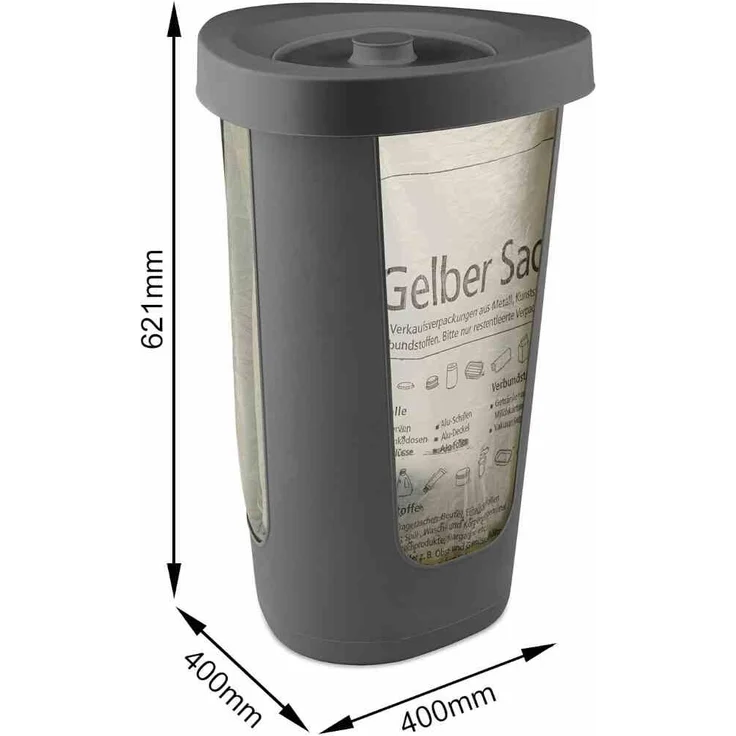 Rotho Müllsackständer "Fabu" 50 l anthrazit – Bild 3