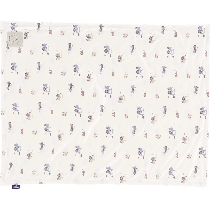 Träumeland Jersey Decke Babydecke Little Farm blau 75 x 100 cm
