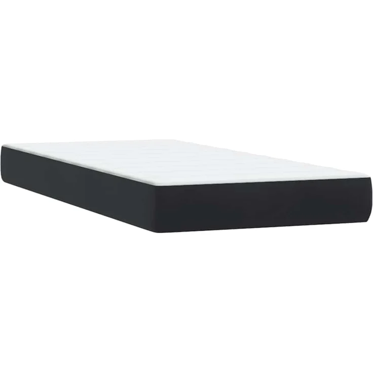 vidaXL Boxspringbett mit Matratze Schwarz 80x220 cm Samt 3315947 – Bild 6