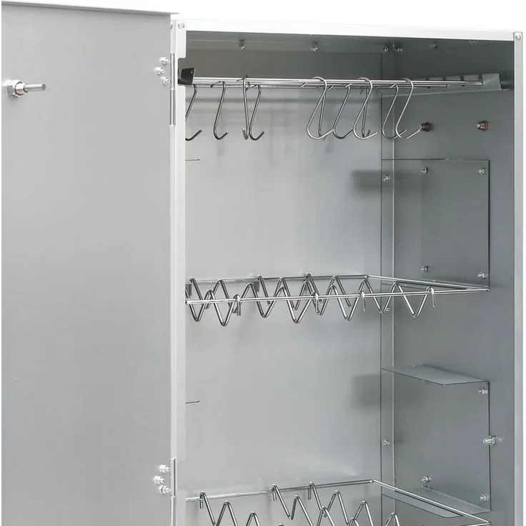 vidaXL Räucherofen mit Kaltrauchgenerator, Verzinkter Stahl, 44,5 x 29 x 110 cm, 18.7 kg, ohne Glasfenster – Bild 7