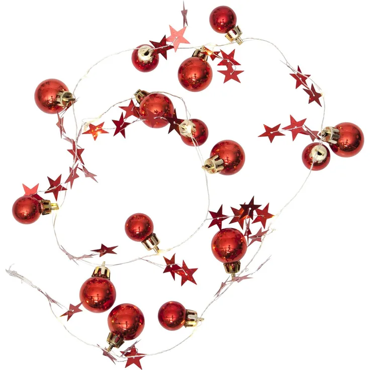 LED-Deko-Kette "Xmas", rot