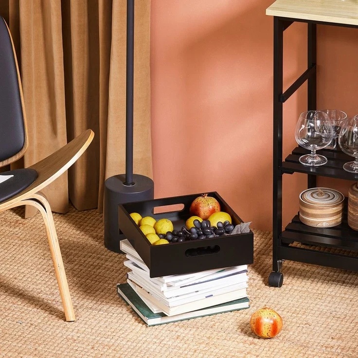 SoBuy FKW79-SCH Küchenwagen, MDF, Lackiert, Schwarz, 67 x 84,5 x 37 cm – Bild 7