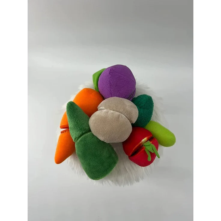 Obstkörbchen Gemüsekorb Einkaufskorb Plüsch Kuschel Zubehör für Kinderküchen und Kaufmannsladen, ab 18 Monaten – Bild 4