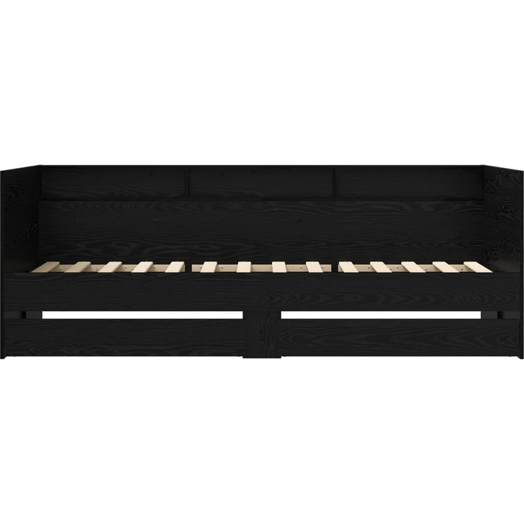 vidaXL Tagesbett mit Schubladen mit Regal Schwarze Eiche Holzwerkstoff 3429643 – Bild 5