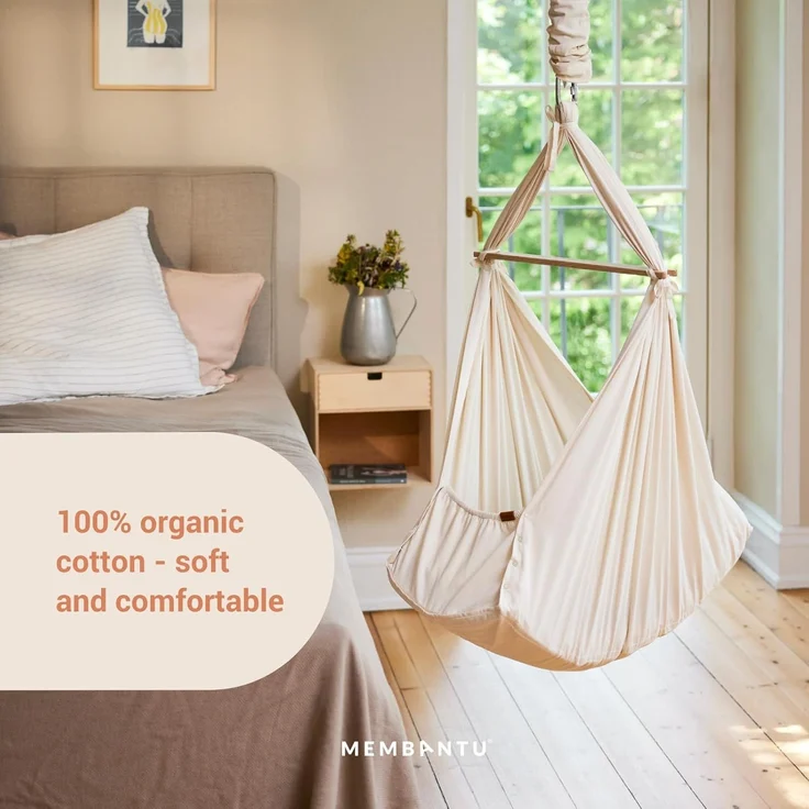 Membantu® Federwiege Premium für Babys (Cozy Cradle) Natur – Bild 2