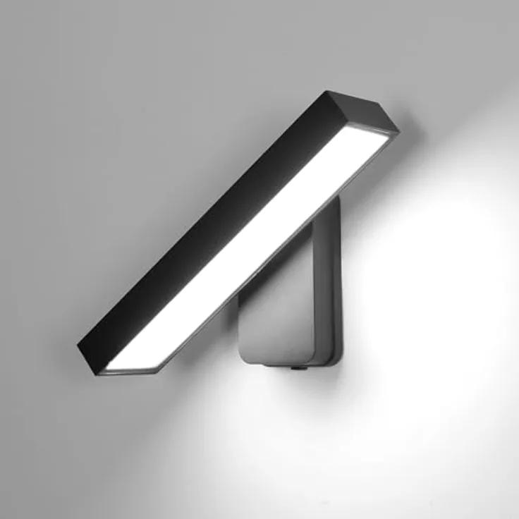 Goeco LED Wandleuchte Aussen, 17W 6500K, IP65 wasserdicht, drehbar, schwarz