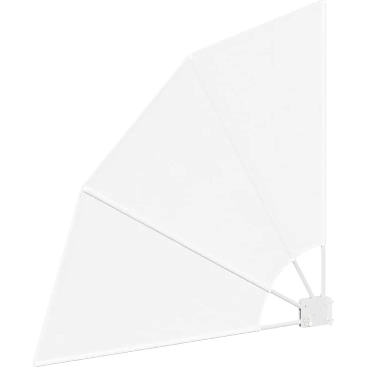 vidaXL Balkon Sichtschutz 115 x 115 cm Polyester Weiß 42000912 – Bild 4