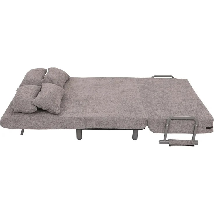 Schlafsessel HWC-K29, Klappsessel Schlafsofa Gästebett, Liegefläche 190x100cm, Stoff Bouclé (500g/m²) ~ dunkelgrau – Bild 7