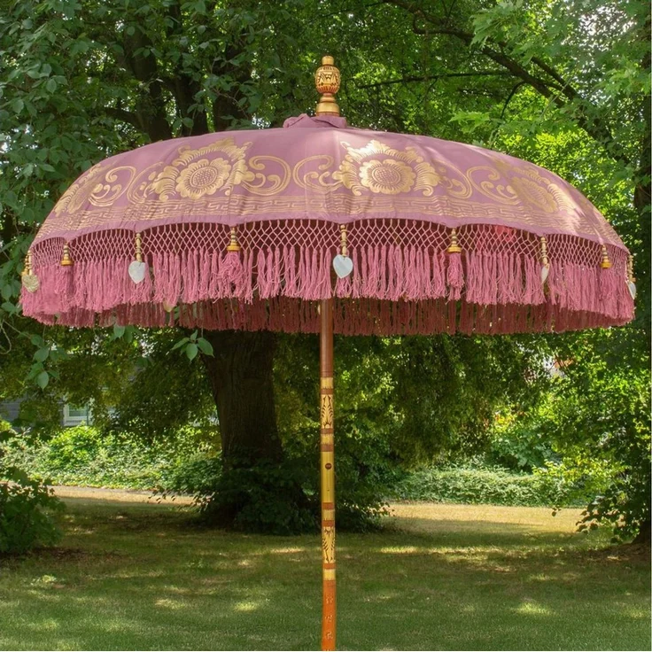 Oriental Galerie Sonnenschirm Bali Garten Sonnenschirm Mauve Model Stella 185 cm – Bild 2