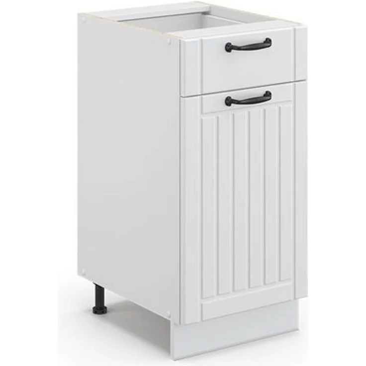 Midischrank Fame-Line Weiß Landhaus 40 x 82 cm ohne Arbeitsplatte Vicco – Bild 4