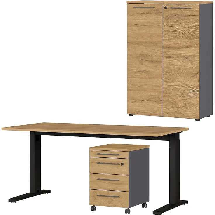 GERMANIA Bürokombination AGENDA BHT 312x120x88 cm bunt Komplett-Büro Büro