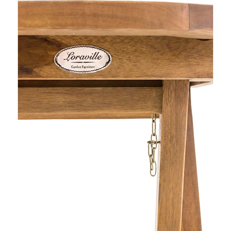 CLP Teakholz Beistelltisch, klappbarer Gartentisch Maharao, Tisch rund, wetterfest,teak – Bild 8