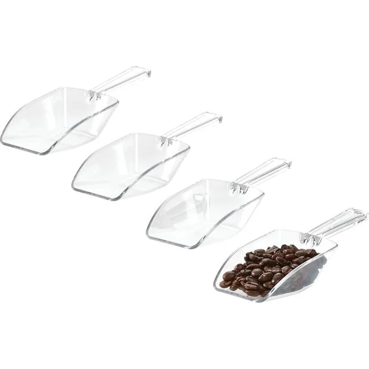 iDesign Messlöffel für einen Esslöffel, kleine Mehlschaufel aus Kunststoff, 8er-Set Schäufelchen für Mehl, Gewürze und andere Lebensmittel, durchsichtig – Bild 2