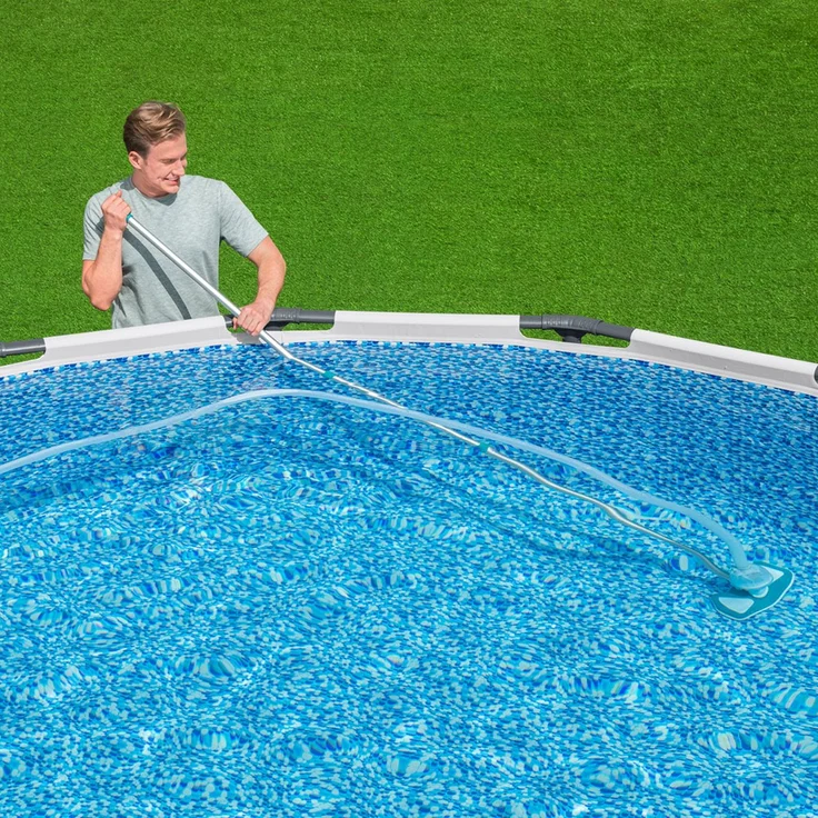 Poolpflege Basis-Set AquaClean™ mit pumpenbetriebenem Poolsauger & Kescher für Poolgrößen bis 610 cm – Bild 2
